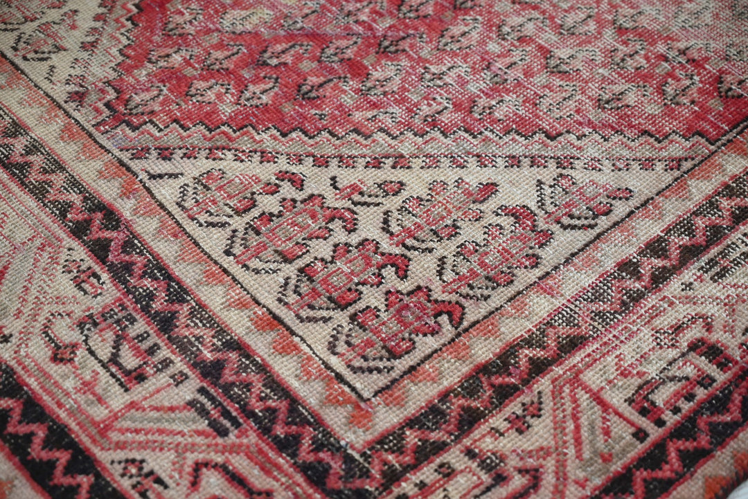red Accent rug 4' 0" x 6' 4"