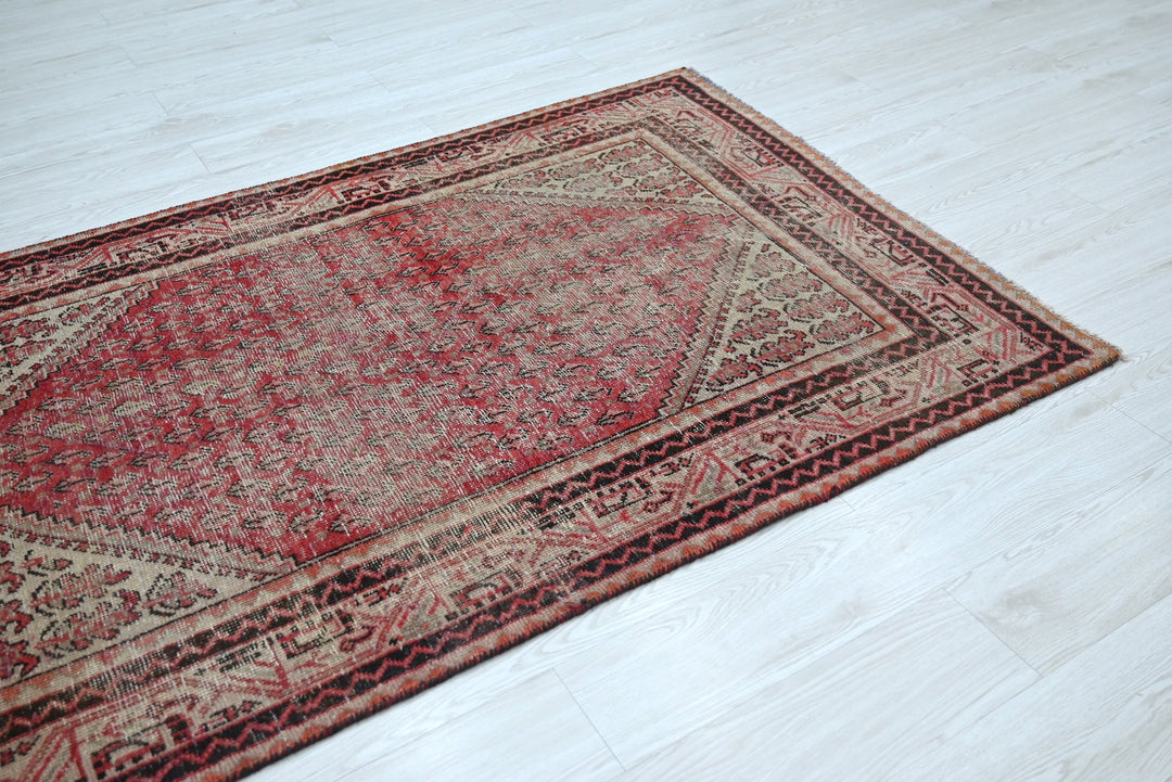 red Accent rug 4' 0" x 6' 4"