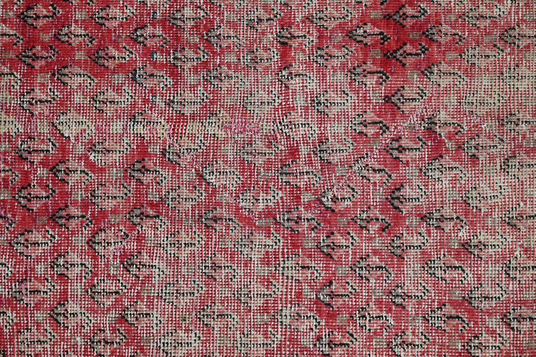 red Accent rug 4' 0" x 6' 4"