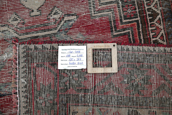 red Medium rug 4' 1" x 8' 1"