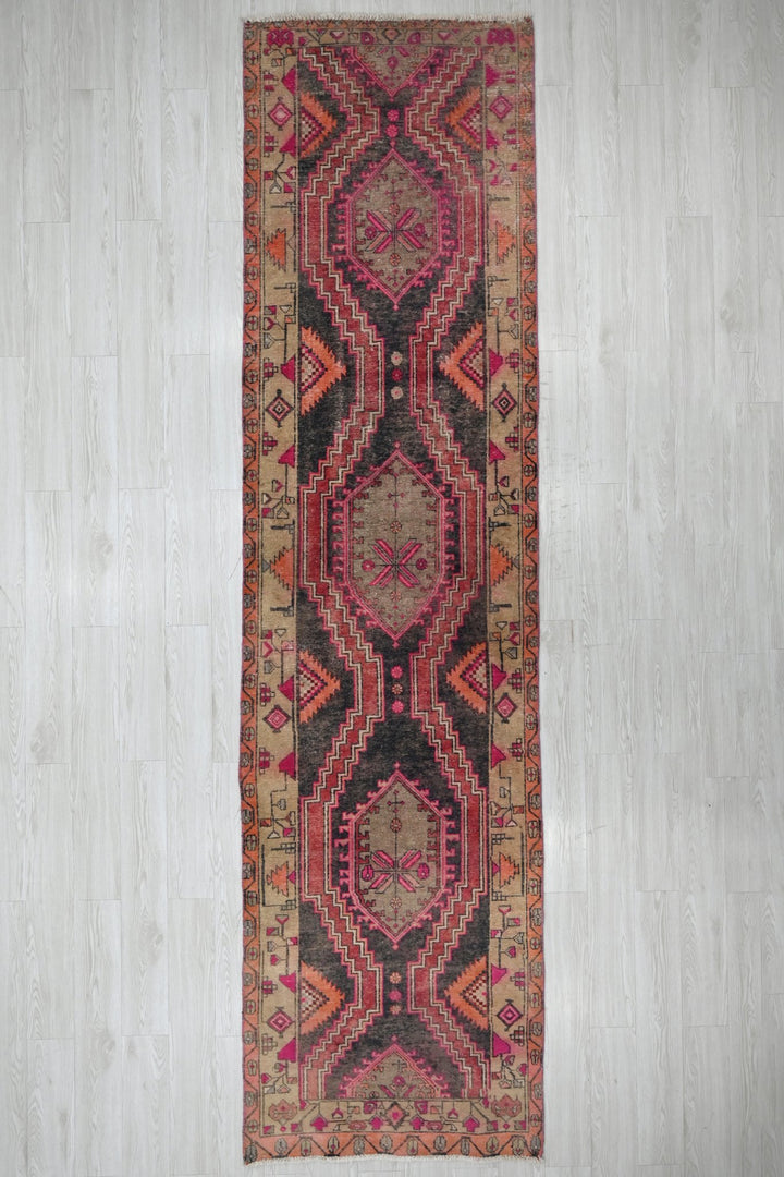 black Runner rug 3' 2" x 12' 7"