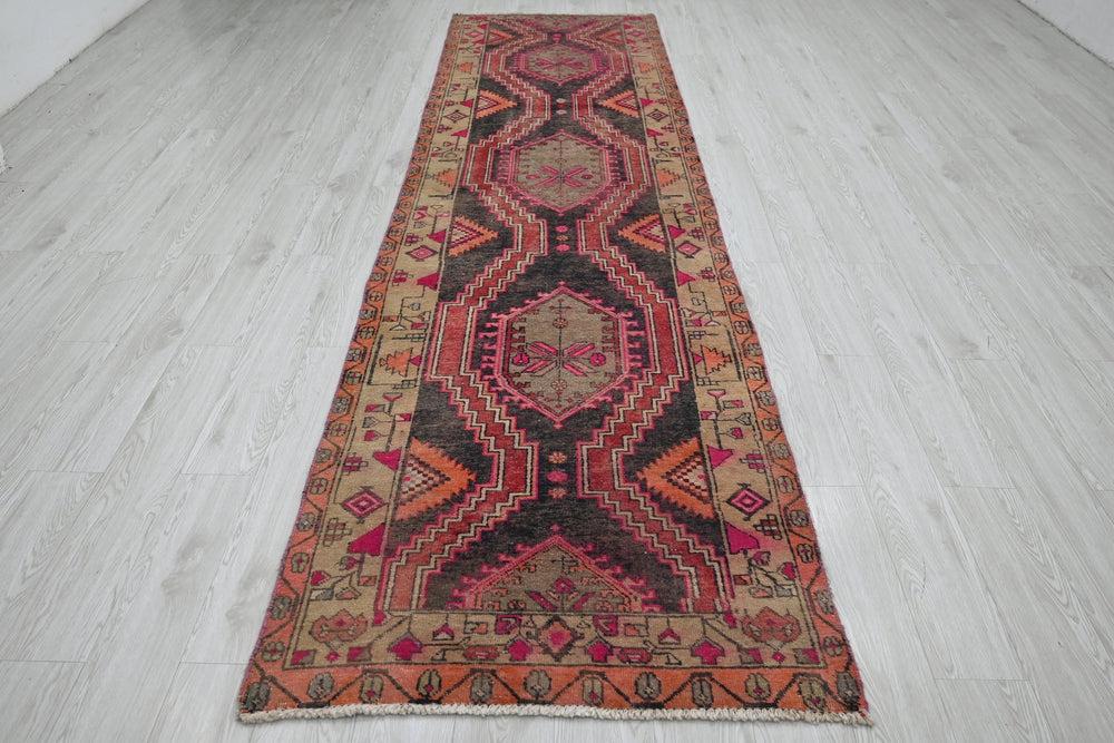 black Runner rug 3' 2" x 12' 7"