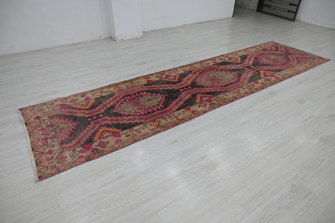 black Runner rug 3' 2" x 12' 7"