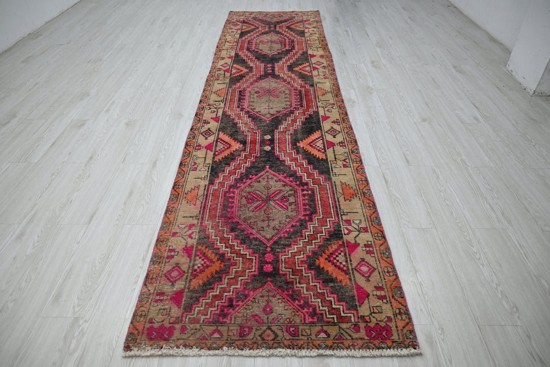 black Runner rug 3' 2" x 12' 7"