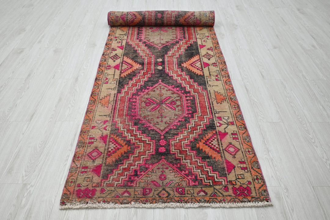 black Runner rug 3' 2" x 12' 7"