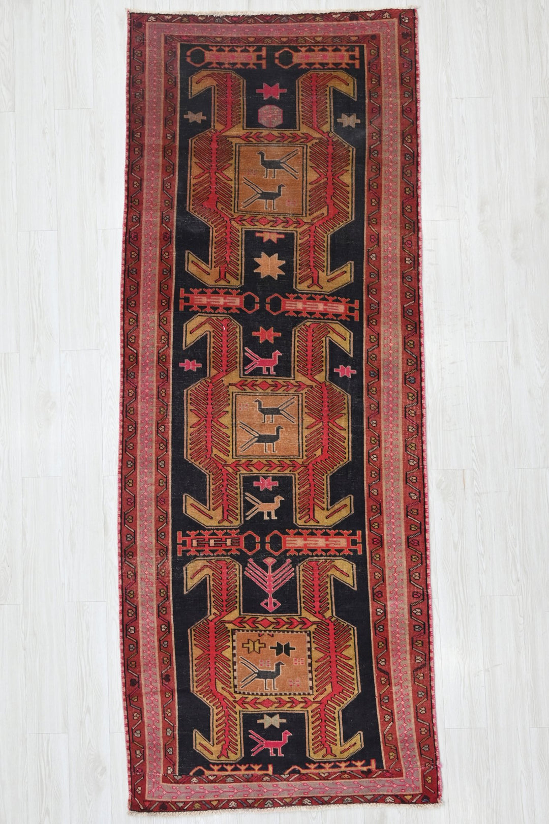 black Runner rug 3' 9" x 9' 6"