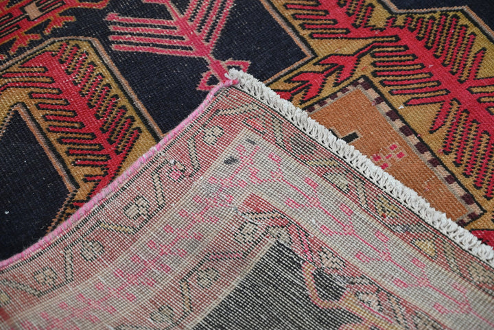 black Runner rug 3' 9" x 9' 6"