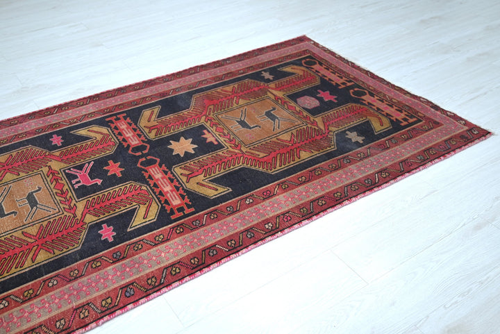 black Runner rug 3' 9" x 9' 6"