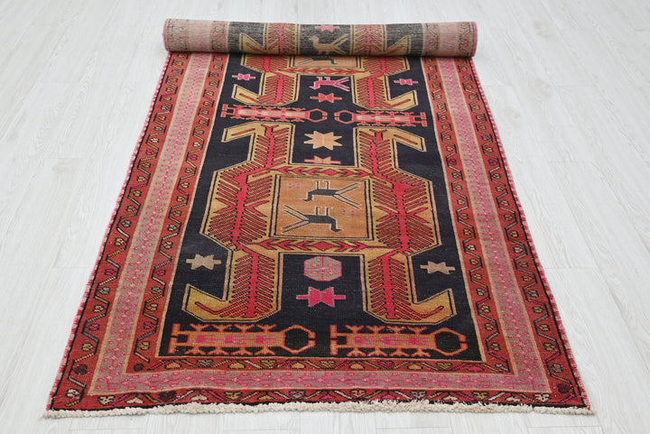 black Runner rug 3' 9" x 9' 6"