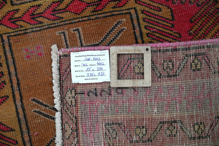 black Runner rug 3' 9" x 9' 6"