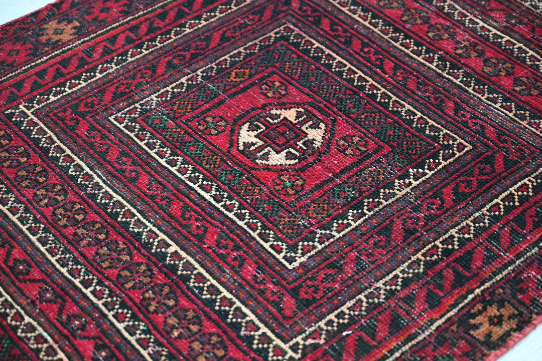 red Medium rug 3' 1" x 7' 3"