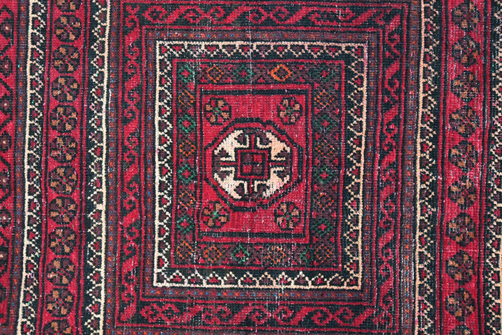 red Medium rug 3' 1" x 7' 3"