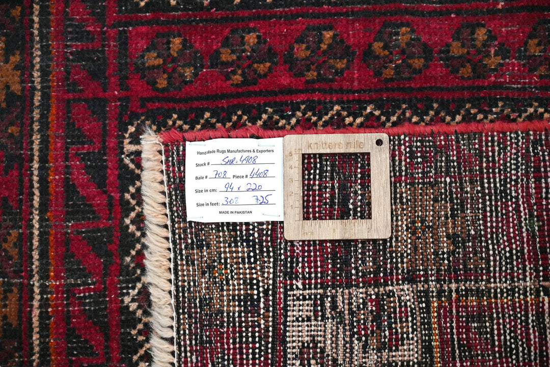 red Medium rug 3' 1" x 7' 3"