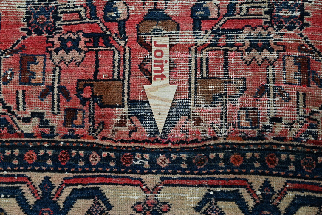 red Medium rug 4' 4" x 7' 8"
