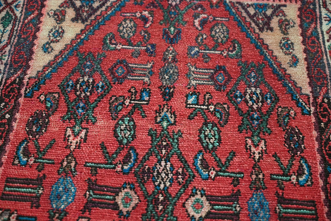 red Accent rug 3' 4" x 6' 6"