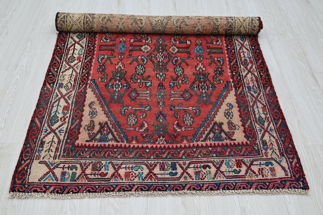 red Accent rug 3' 4" x 6' 6"