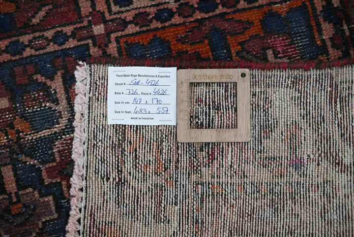 brown Medium rug 4' 10" x 5' 7"