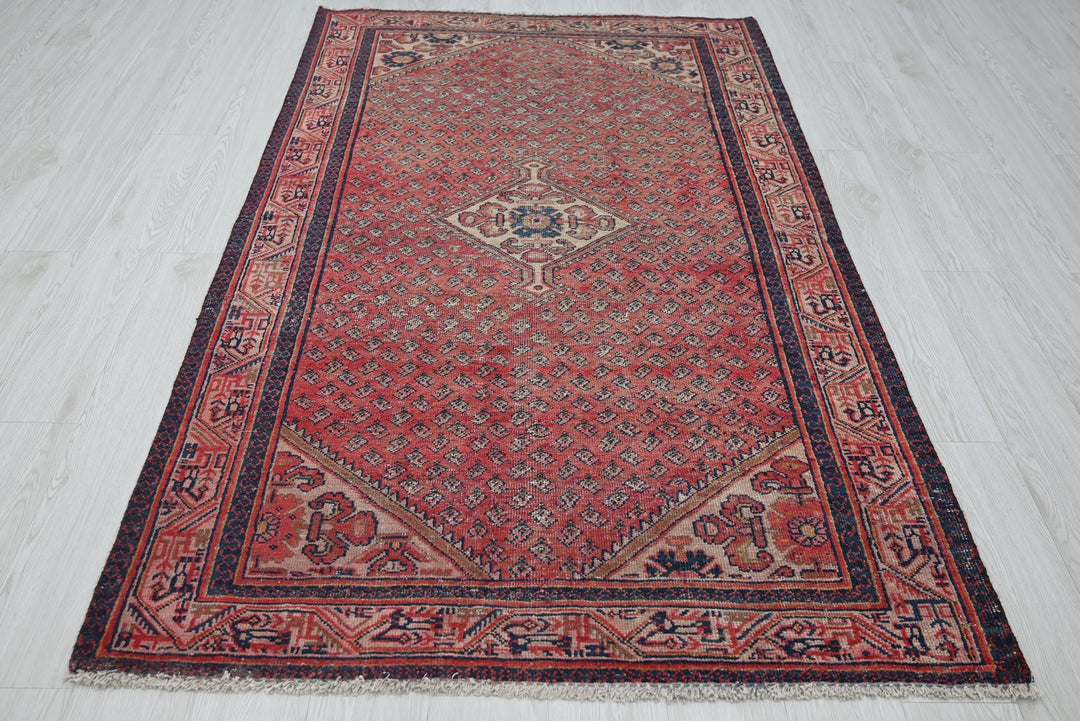 red Medium rug 4' 1" x 6' 9"