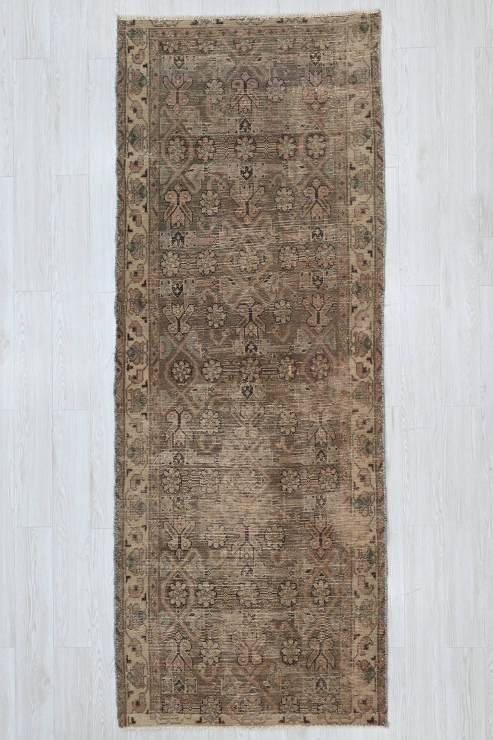 brown Runner rug 3' 5" x 8' 11"