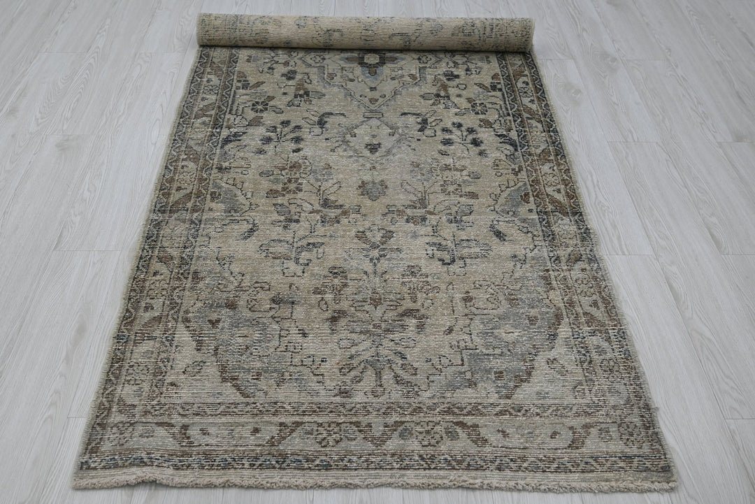 brown Runner rug 3' 5" x 9' 6"
