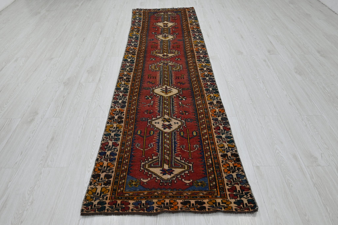 red Runner rug 2' 8" x 9' 9"