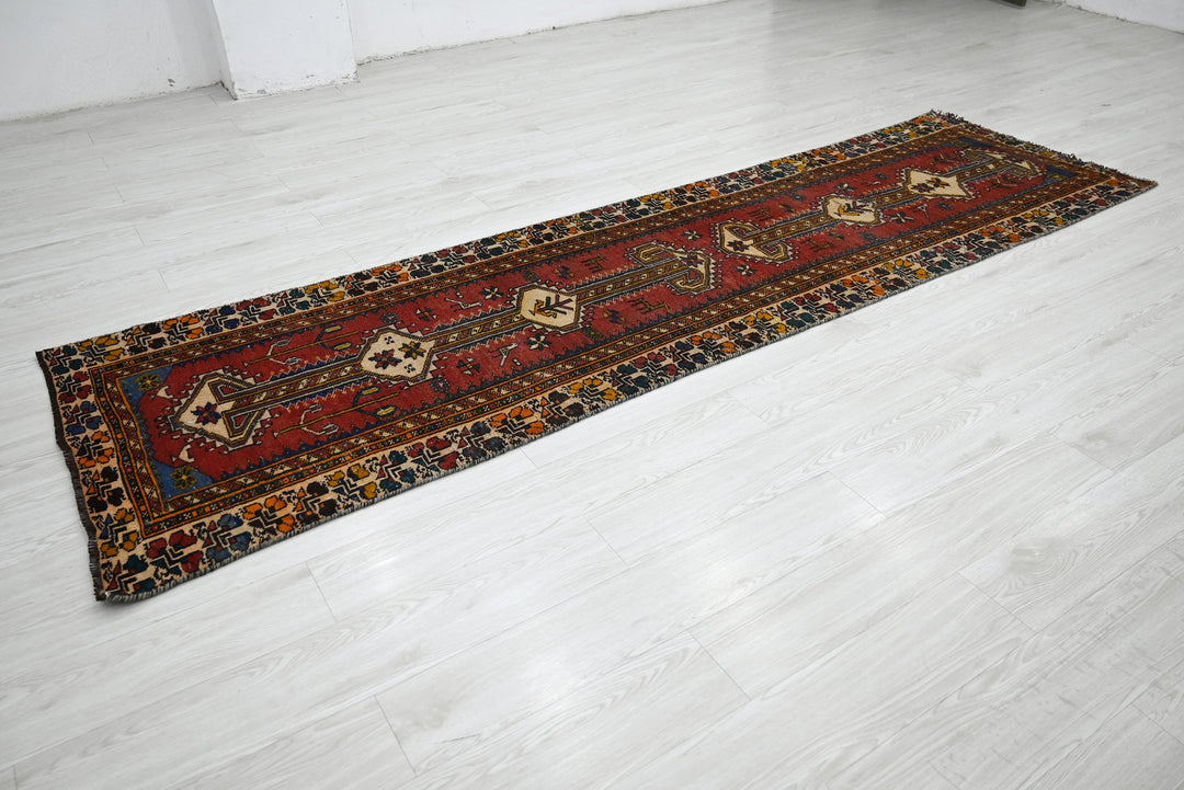 red Runner rug 2' 8" x 9' 9"