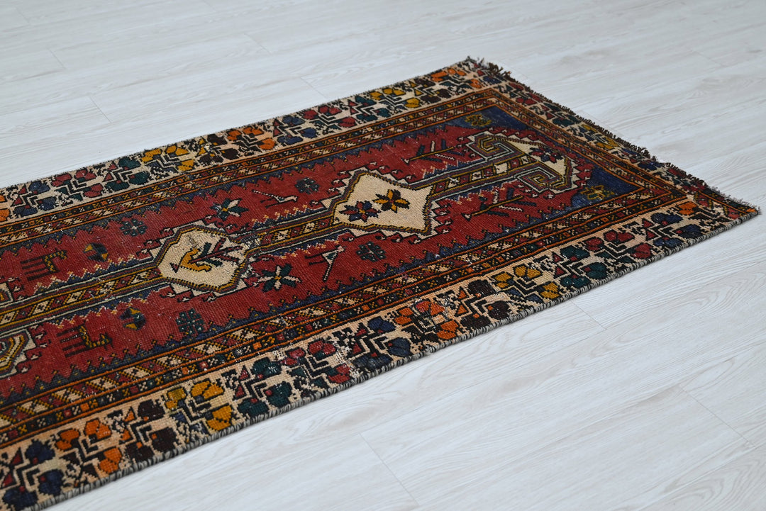 red Runner rug 2' 8" x 9' 9"