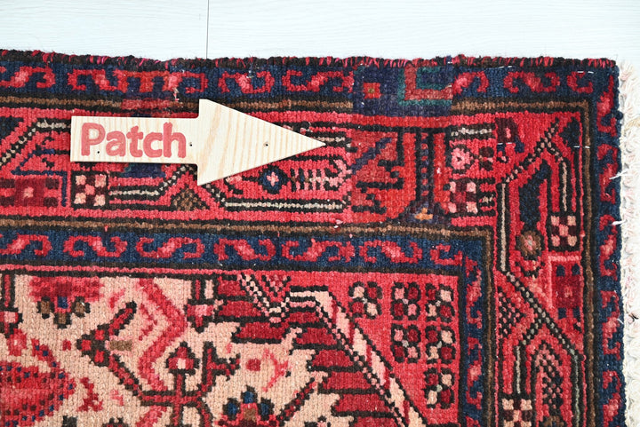 red Accent rug 2' 8" x 4' 1"