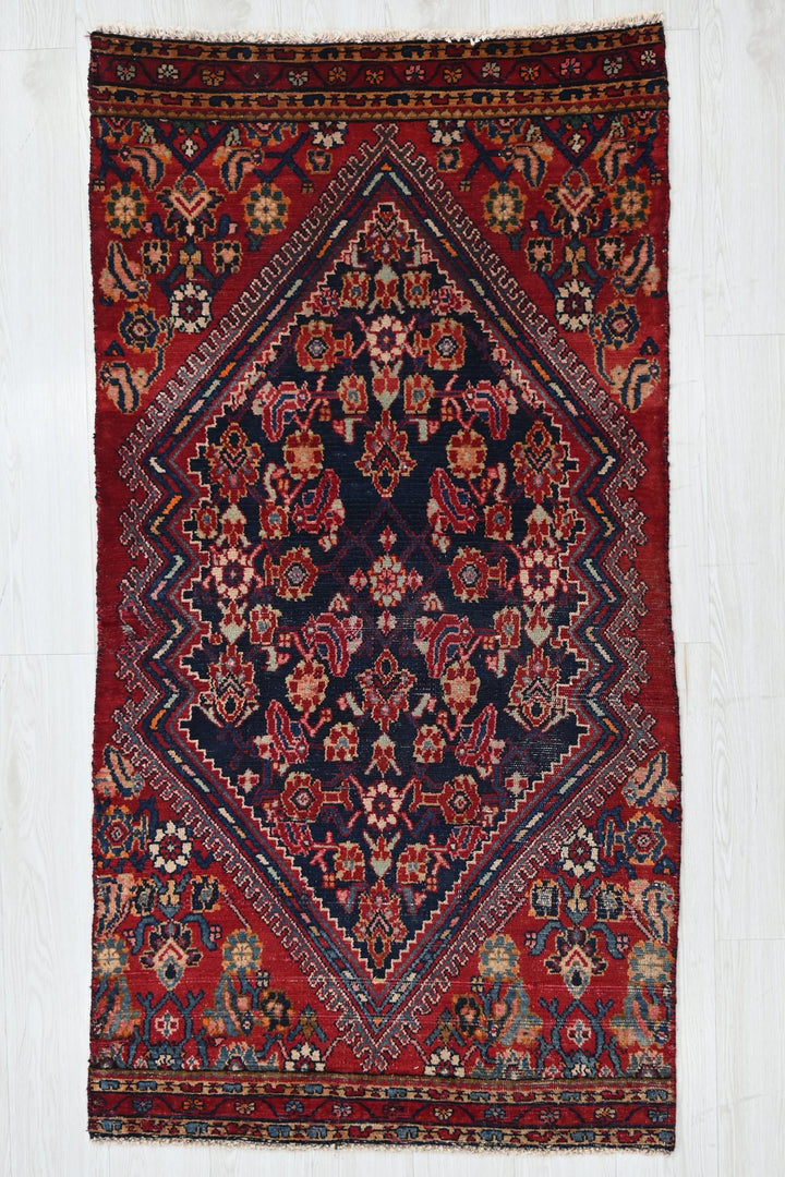 red Accent rug 2' 9" x 5' 5"