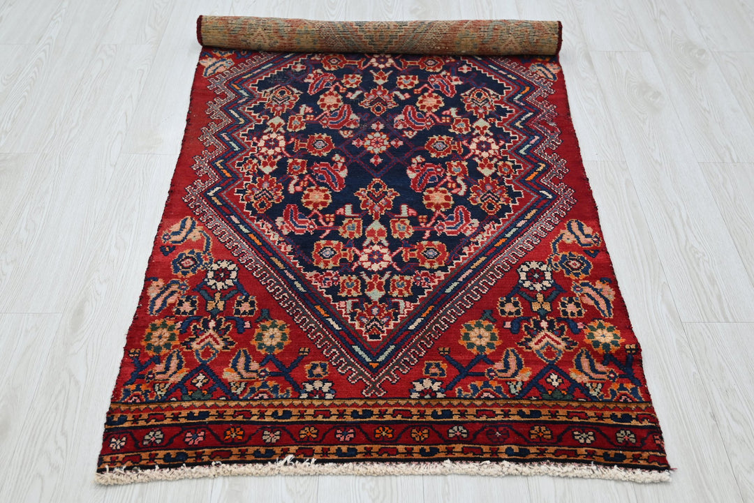 red Accent rug 2' 9" x 5' 5"