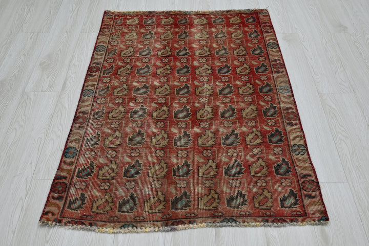 red Accent rug 2' 10" x 4' 2"