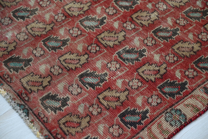 red Accent rug 2' 10" x 4' 2"