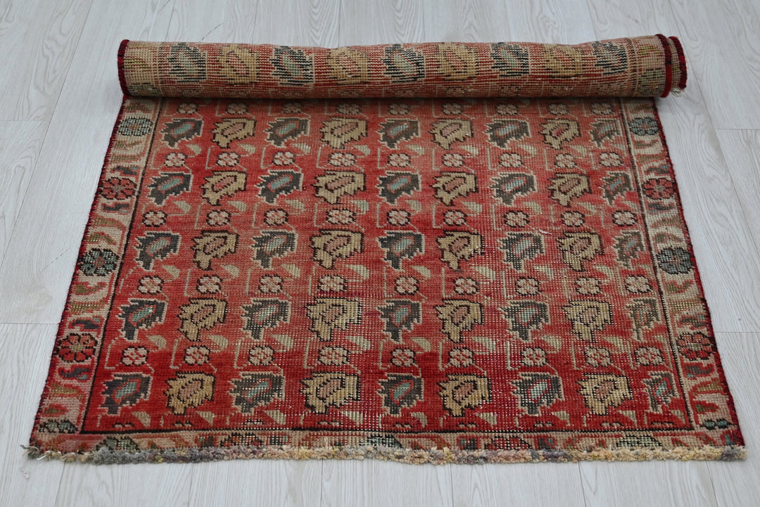 red Accent rug 2' 10" x 4' 2"