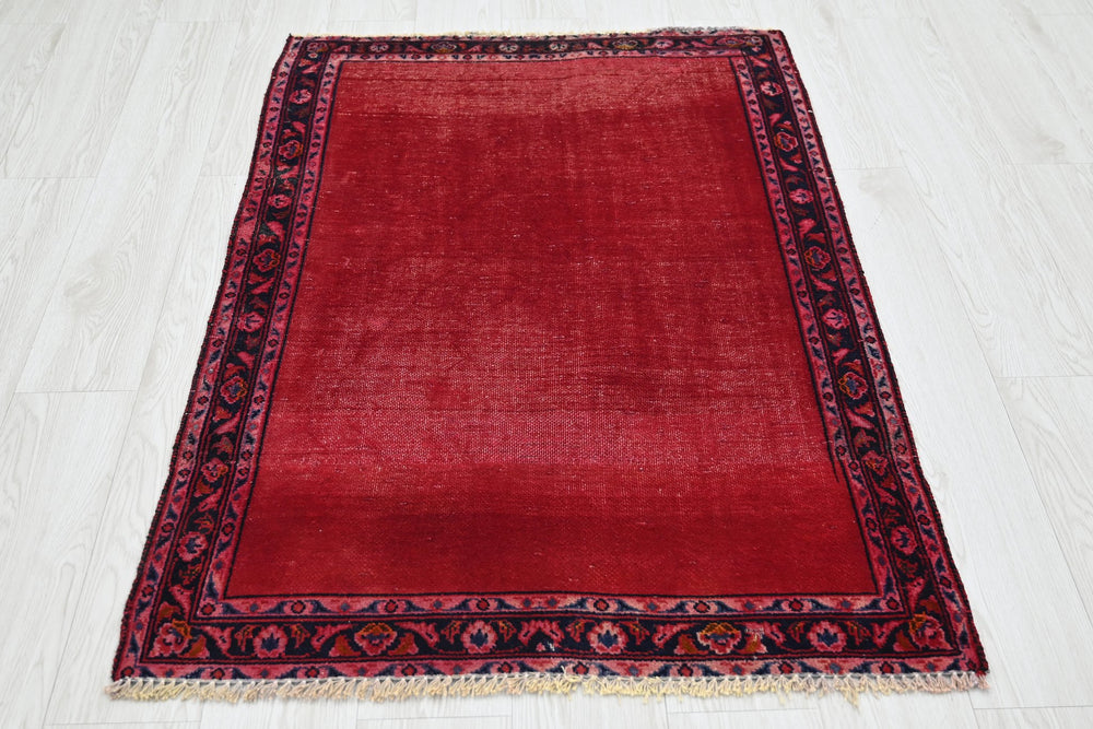 red Accent rug 2' 10" x 4' 1"