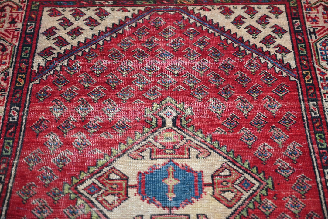 red Accent rug 2' 10" x 4' 9"