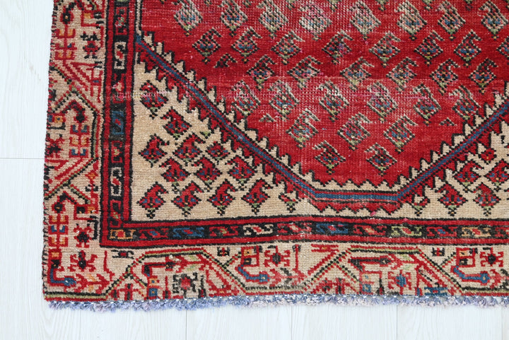 red Accent rug 2' 10" x 4' 9"