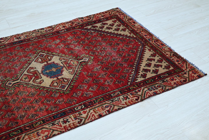 red Accent rug 2' 10" x 4' 9"
