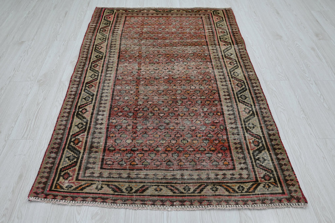 red Accent rug 3' 8" x 5' 9"
