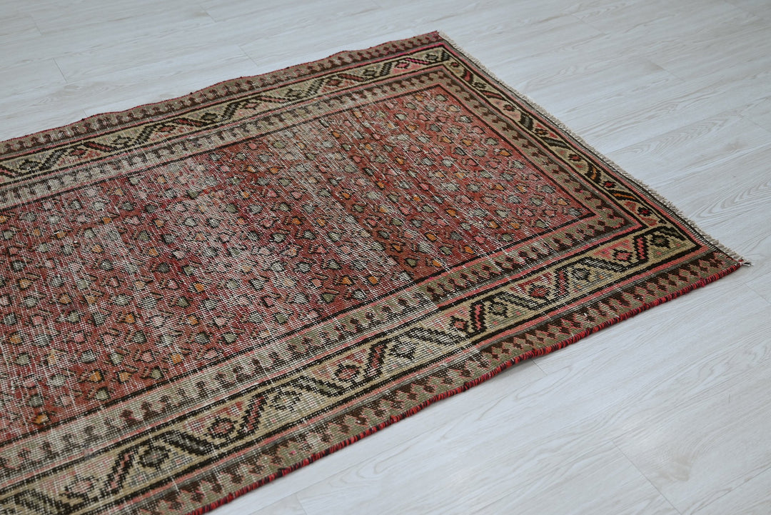 red Accent rug 3' 8" x 5' 9"