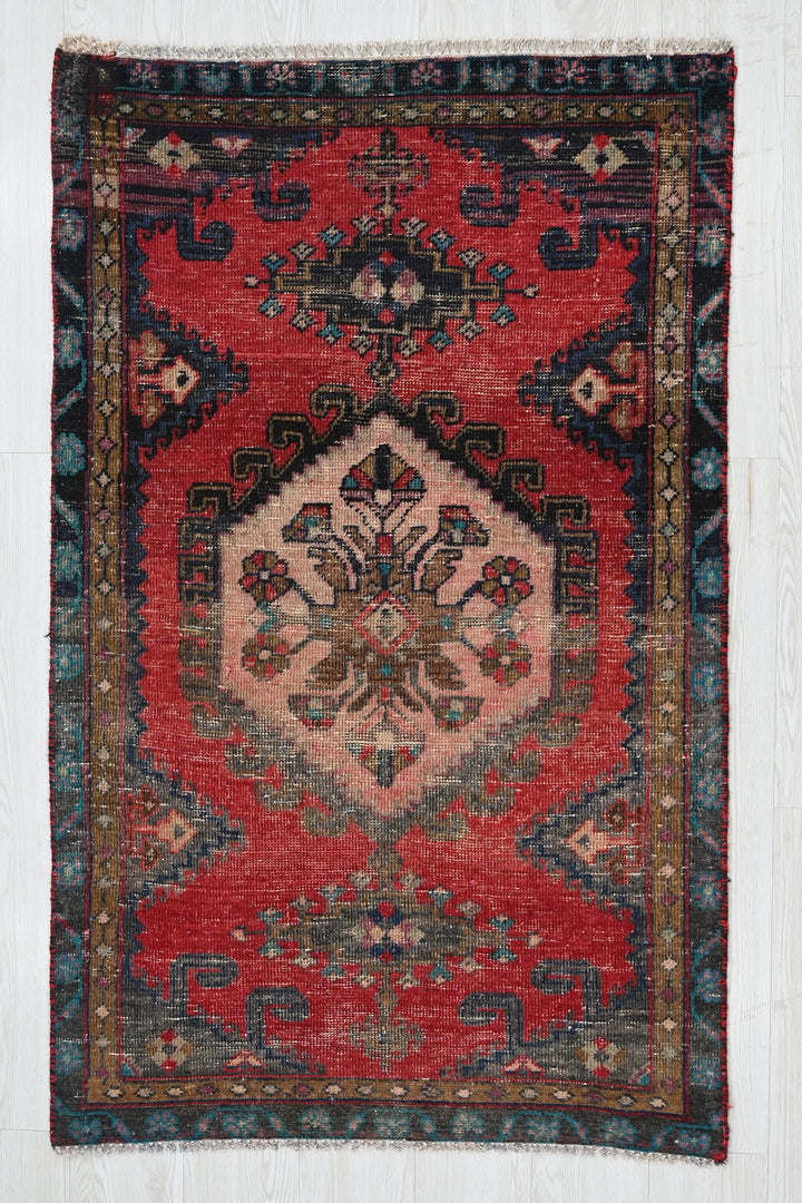 red Accent rug 2' 10" x 4' 8"