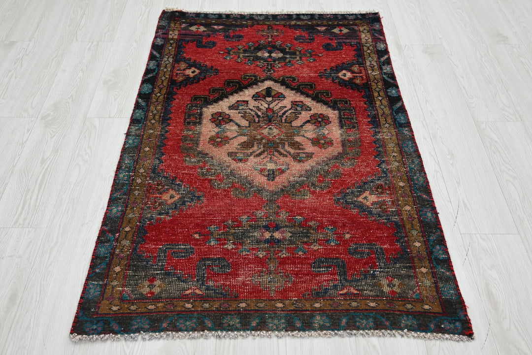 red Accent rug 2' 10" x 4' 8"