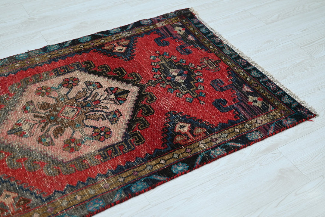 red Accent rug 2' 10" x 4' 8"