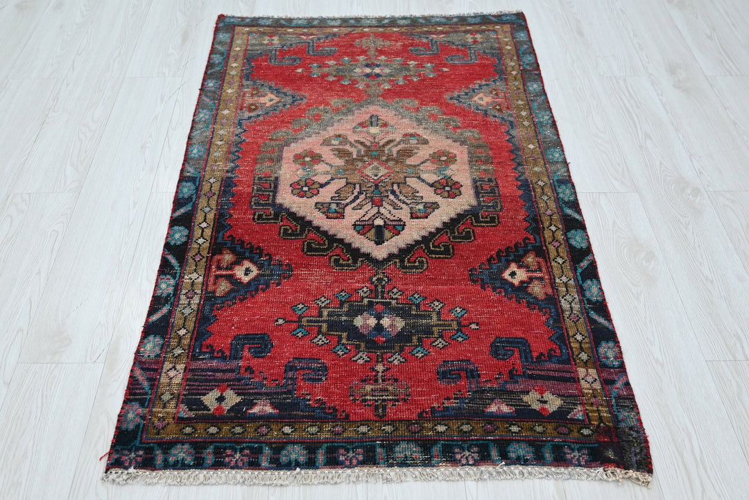 red Accent rug 2' 10" x 4' 8"