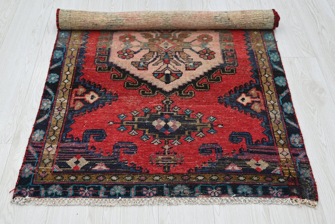 red Accent rug 2' 10" x 4' 8"