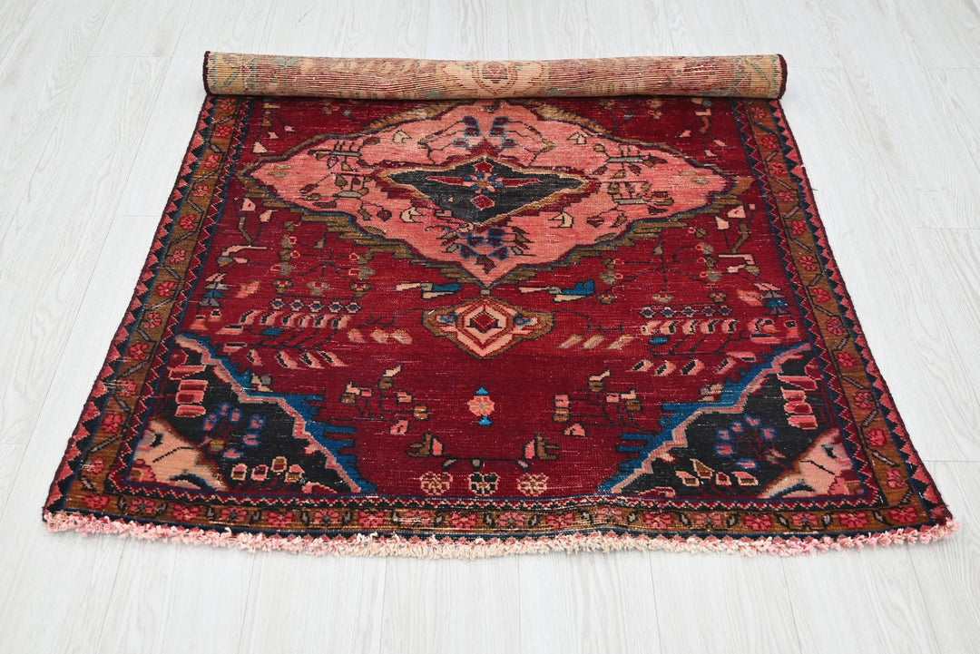 red Accent rug 3' 3" x 4' 10"
