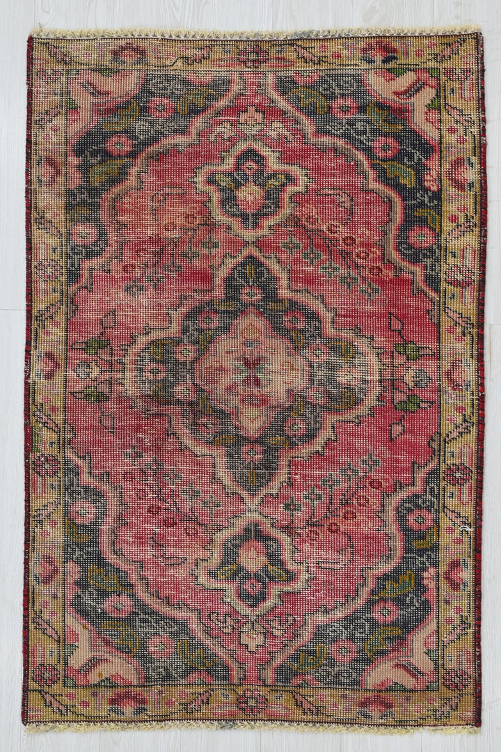red Accent rug 2' 10" x 4' 4"
