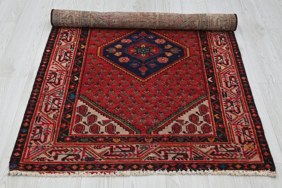 red Accent rug 3' 3" x 4' 11"