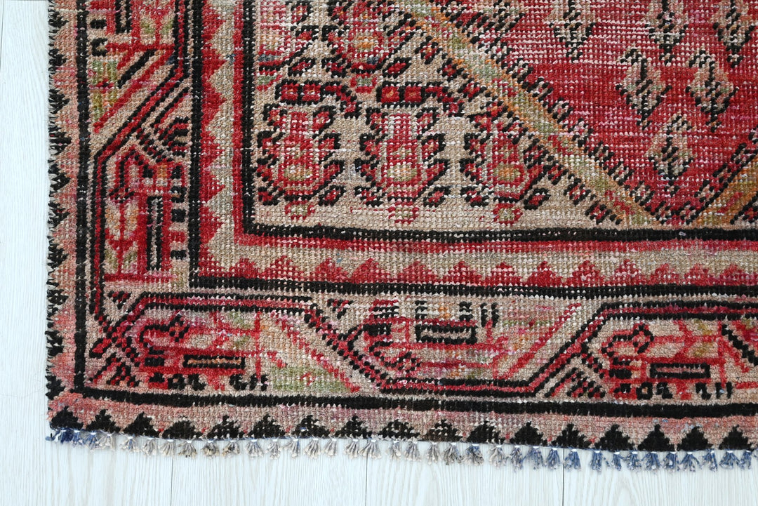red Accent rug 3' 2" x 4' 7"