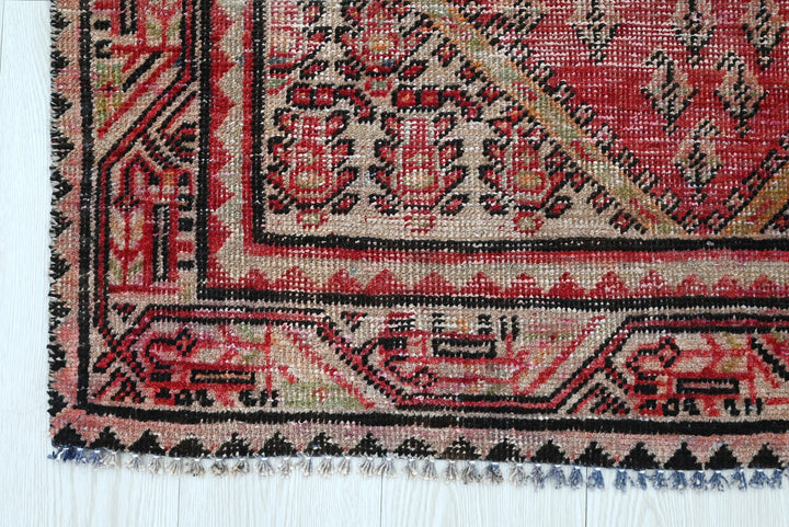 red Accent rug 3' 2" x 4' 7"