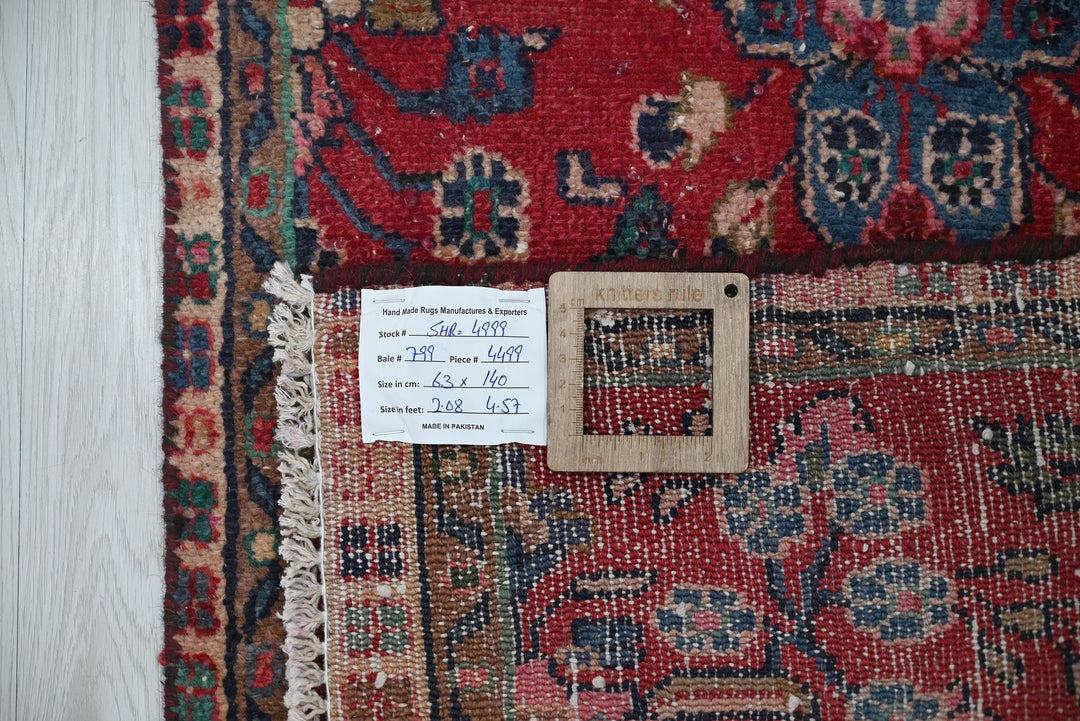red Runner rug 2' 1" x 4' 7"